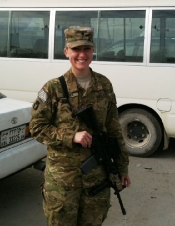 Specialist Emily Seidel in Afghanistan